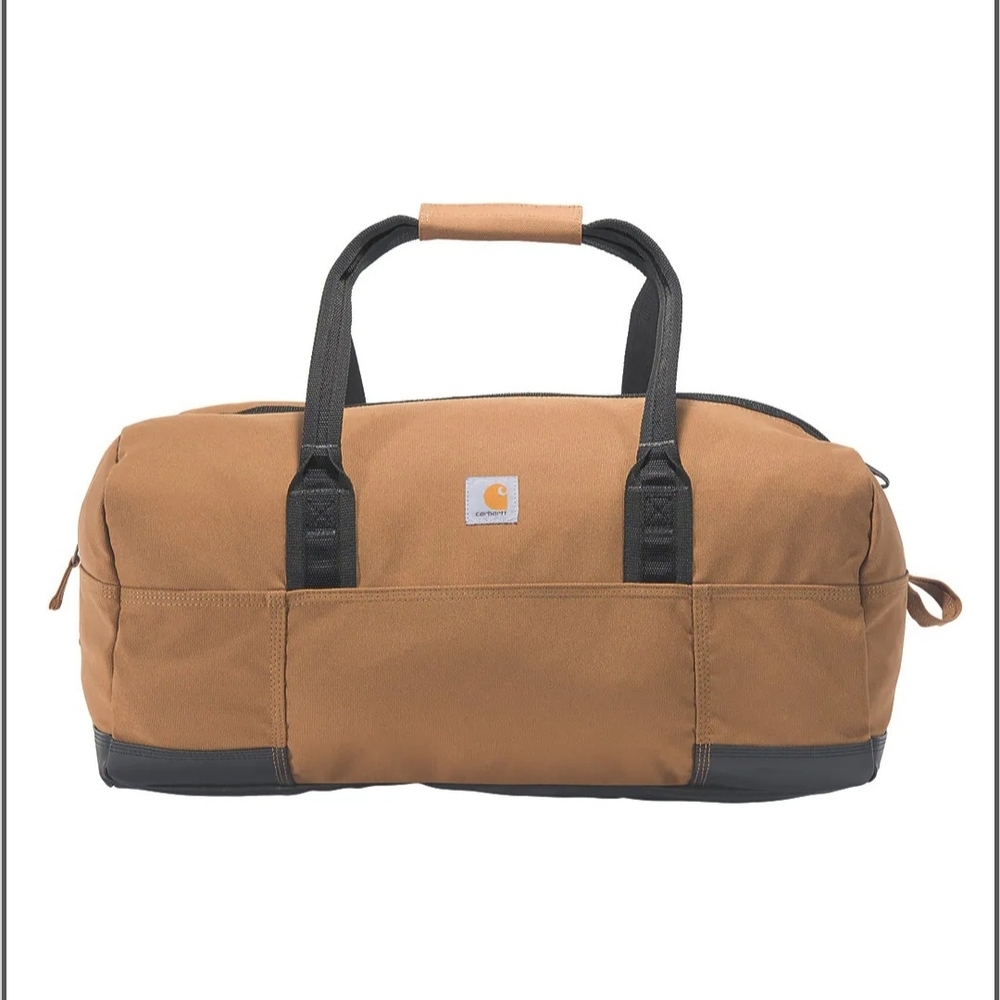 Carhartt Brown Duffel Bag with Black Handles
